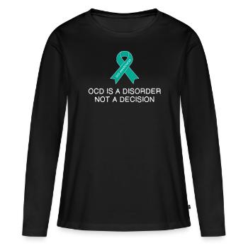 Pas une décision Trouble obsessionnel-compulsif TOC - T-shirt manches longues Premium bio Femme - noir - Devant - Julia (174cm)