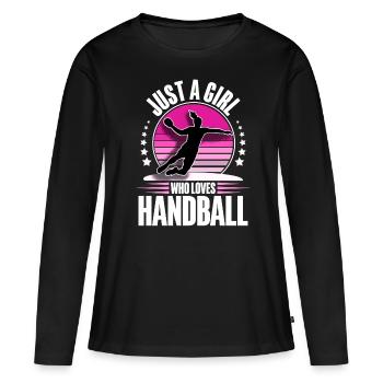 Handballeur handballeur - T-shirt manches longues Premium bio Femme - noir - Devant - Julia (174cm)