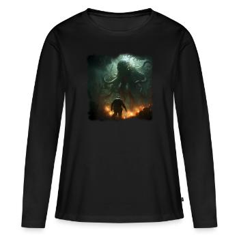 Cosmic Horror - Frauen Premium Bio Langarmshirt - Schwarz - Vorne - Julia (174cm)