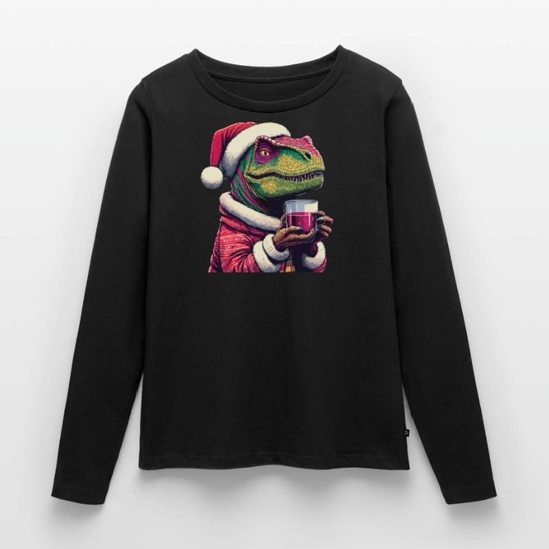 Raptor drinks mulled wine Women's Premium Organic Long Sleeve Shirt