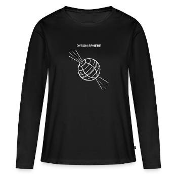 Dyson Sphere Wissenschaftliches Konzept - Frauen Premium Bio Langarmshirt - Schwarz - Vorne - Julia (174cm)