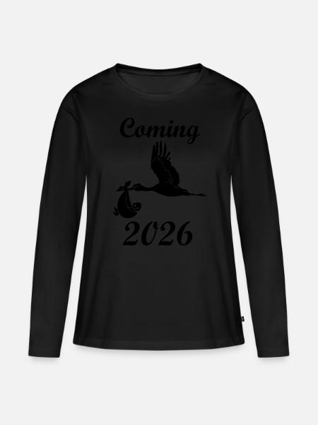 Annonce 2026 Stork Baby - T-shirt manches longues Premium bio Femme - noir