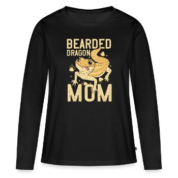 Bearded Dragon Costume For Women Mom - T-shirt manches longues Premium bio Femme - noir - Devant - Julia (174cm)