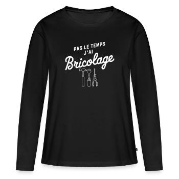 No Time I Have DIY Passion DIY Handyman - Women's Premium Organic Long Sleeve Shirt - black - Front - Julia (174cm)