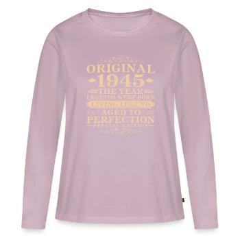 80. Geburtstag Original seit 1945 - Frauen Premium Bio Langarmshirt - Altrosa - Vorne - Julia (174cm)