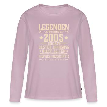 20. Geburtstag - Jahrgang 2005 Vintage - Frauen Premium Bio Langarmshirt - Altrosa - Vorne - Julia (174cm)