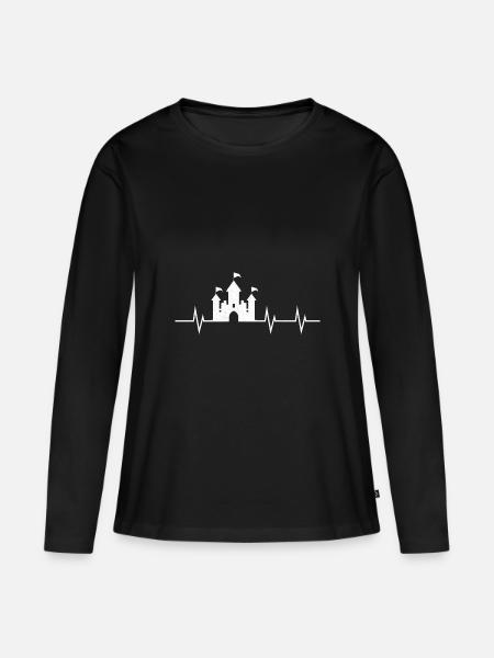 Heartbeat of the Kingdom - Women's Premium Organic Long Sleeve Shirt - black