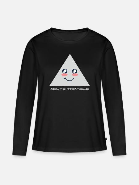 Acute Triangle - Frauen Premium Bio Langarmshirt - Schwarz