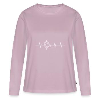 Kebab Beat - Women's Premium Organic Long Sleeve Shirt - dusky pink - Front - Julia (174cm)