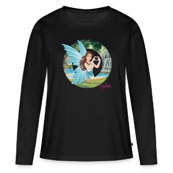 Schleich bayala Eyela Heart - Women's Premium Organic Long Sleeve Shirt - black - Front - Julia (174cm)