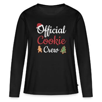 Baking Offical Cookie Crew Cookie - Frauen Premium Bio Langarmshirt - Schwarz - Vorne - Julia (174cm)