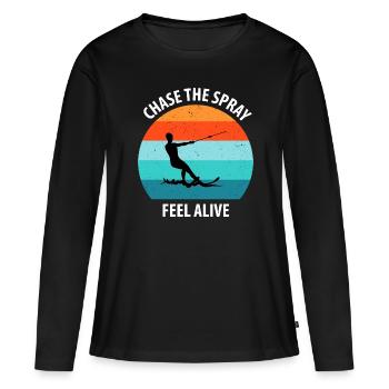 Water skis, water skis, water skiers - Women's Premium Organic Long Sleeve Shirt - black - Front - Julia (174cm)