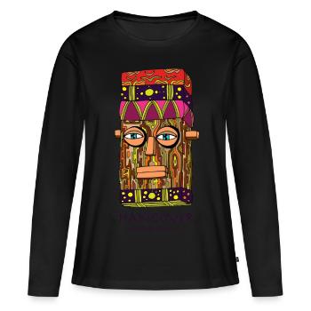 La gueule de bois - T-shirt manches longues Premium bio Femme - noir - Devant - Julia (174cm)