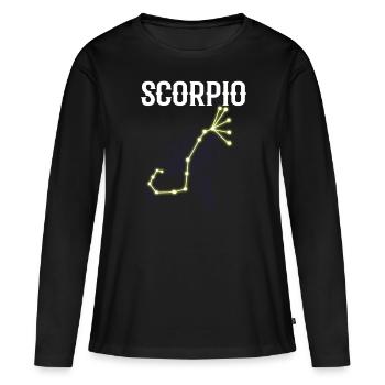 Scorpio Astrologie - Frauen Premium Bio Langarmshirt - Schwarz - Vorne - Julia (174cm)