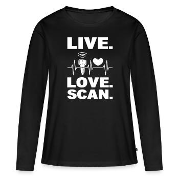 Live Love Scan Röntgentechniker - Frauen Premium Bio Langarmshirt - Schwarz - Vorne - Julia (174cm)