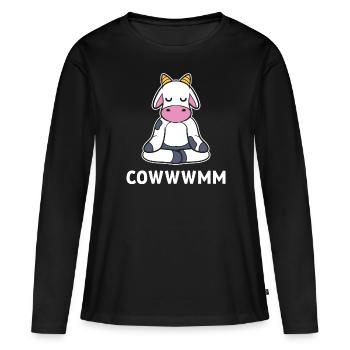 Kuhliebhaber Herder - Frauen Premium Bio Langarmshirt - Schwarz - Vorne - Julia (174cm)