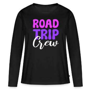 Road Trip Crew Reisender - Frauen Premium Bio Langarmshirt - Schwarz - Vorne - Julia (174cm)