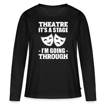 Lustiges Theater Casting Director - Frauen Premium Bio Langarmshirt - Schwarz - Vorne - Julia (174cm)