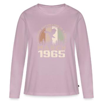 Incomparable since March 1965, 59th Anniversary - Women's Premium Organic Long Sleeve Shirt - dusky pink - Front - Julia (174cm)