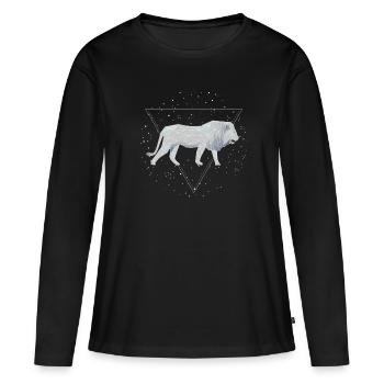 Zodiac Leo - T-shirt manches longues Premium bio Femme - noir - Devant - Julia (174cm)