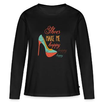 Chaussures Joyful Joy Femme Fille Highheels - T-shirt manches longues Premium bio Femme - noir - Devant - Julia (174cm)