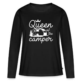 Queen Of The Camper - Women's Premium Organic Long Sleeve Shirt - black - Front - Julia (174cm)