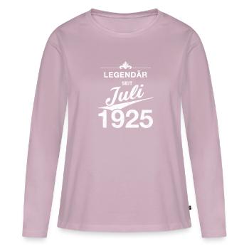 100th Birthday Legendary since July 1925 - Women's Premium Organic Long Sleeve Shirt - dusky pink - Front - Julia (174cm)