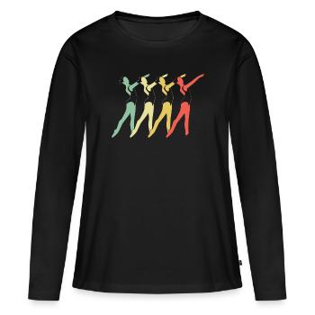 Ballett Geschenk Tänzerin Ballerina - Frauen Premium Bio Langarmshirt - Schwarz - Vorne - Julia (174cm)