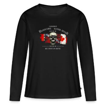 Diver Canadian Extreme Diver - Canada - T-shirt manches longues Premium bio Femme - noir - Devant - Julia (174cm)