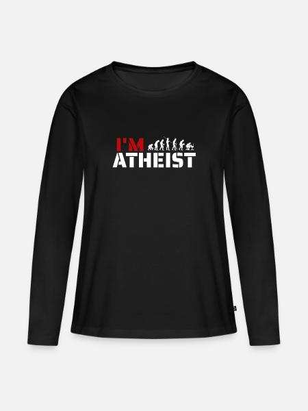 Atheist - Frauen Premium Bio Langarmshirt - Schwarz