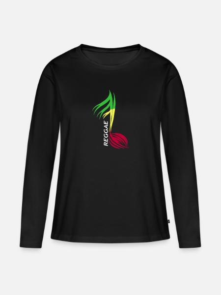 Rasta Rastafari Reggae - Frauen Premium Bio Langarmshirt - Schwarz