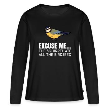 Vogelbeobachtung Vogelfreund Singvogel Ornithologe - Frauen Premium Bio Langarmshirt - Schwarz - Vorne - Julia (174cm)