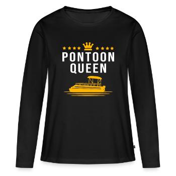 Bateau ponton Bateau Bateaux - T-shirt manches longues Premium bio Femme - noir - Devant - Julia (174cm)