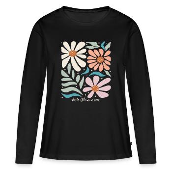 Beste Mama Ever Muttertag Geburtstag Geschenk - Frauen Premium Bio Langarmshirt - Schwarz - Vorne - Julia (174cm)