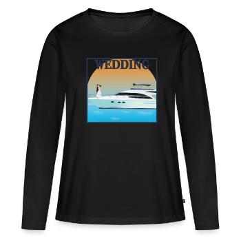 Wedding - Women's Premium Organic Long Sleeve Shirt - black - Front - Julia (174cm)