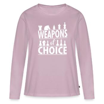 Chess weapons of your choice - Women's Premium Organic Long Sleeve Shirt - dusky pink - Front - Julia (174cm)