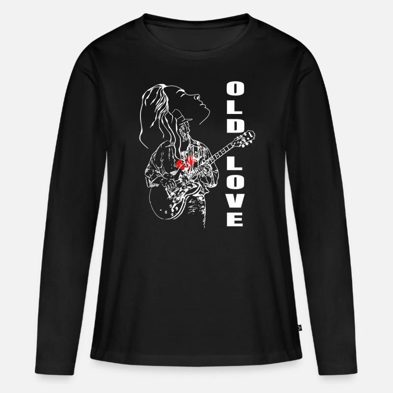 Gitarrist - Frauen Premium Bio Langarmshirt - Schwarz