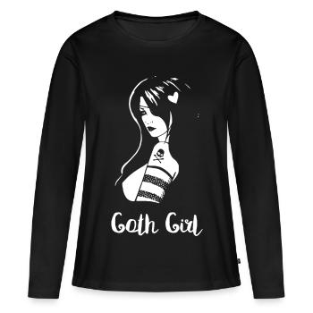 Goth Girl - Frauen Premium Bio Langarmshirt - Schwarz - Vorne - Julia (174cm)