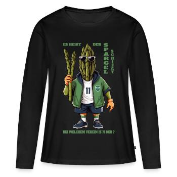 Association des asperges - T-shirt manches longues Premium bio Femme - noir - Devant - Julia (174cm)