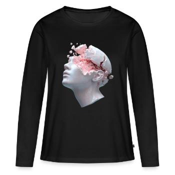Decaying head, inner thoughts as debris - Women's Premium Organic Long Sleeve Shirt - black - Front - Julia (174cm)