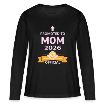 Mama seit 2026 – Proud New Mom Design - Frauen Premium Bio Langarmshirt - Schwarz - Vorne - Julia (174cm)