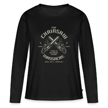 Chainsaw - T-shirt manches longues Premium bio Femme - noir - Devant - Julia (174cm)