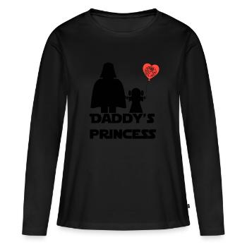 princesse daddys - T-shirt manches longues Premium bio Femme - noir - Devant - Julia (174cm)