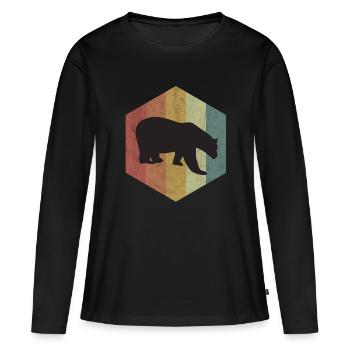 Bear brown bear bear polar bear polar bear gift - Women's Premium Organic Long Sleeve Shirt - black - Front - Julia (174cm)