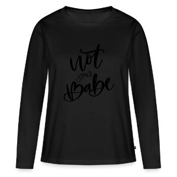 Not your babe - Frauenpower - Frauen Premium Bio Langarmshirt - Schwarz - Vorne - Julia (174cm)