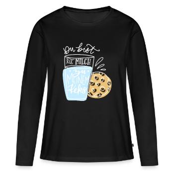 You are the milk to my biscuit - Women's Premium Organic Long Sleeve Shirt - black - Front - Julia (174cm)