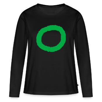 Cercle Manch - T-shirt manches longues Premium bio Femme - noir - Devant - Julia (174cm)