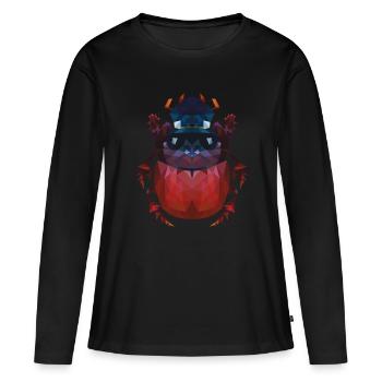 Coléoptère Oxysternon - T-shirt manches longues Premium bio Femme - noir - Devant - Julia (174cm)