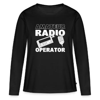 Amateur Radio Operator Funker - Frauen Premium Bio Langarmshirt - Schwarz - Vorne - Julia (174cm)