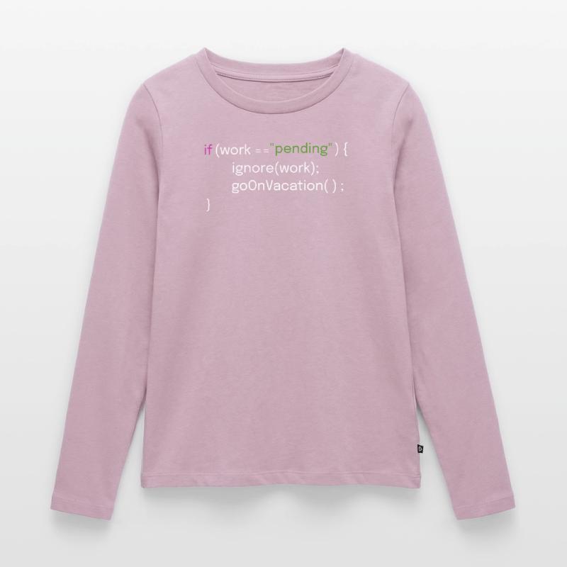 Conception de vacances et de codage T-shirt manches longues Premium bio Femme